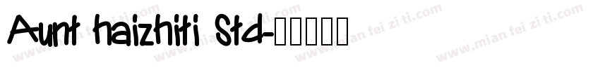 Aunt haizhiti Std字体转换